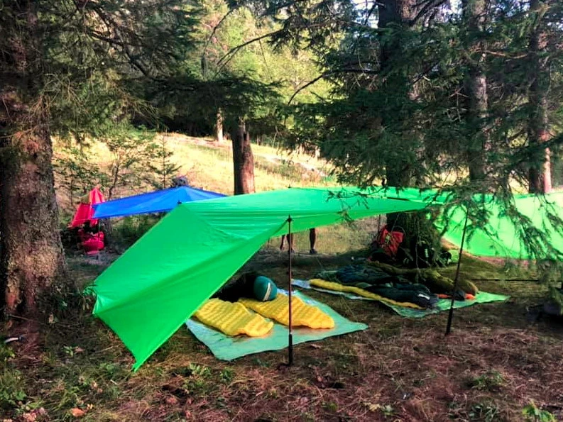 Biwak unter Tarp
