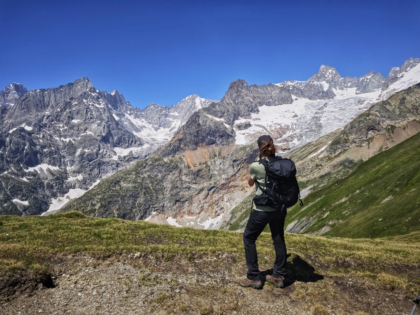 Am Grand Col Ferret, vor den Gletschern