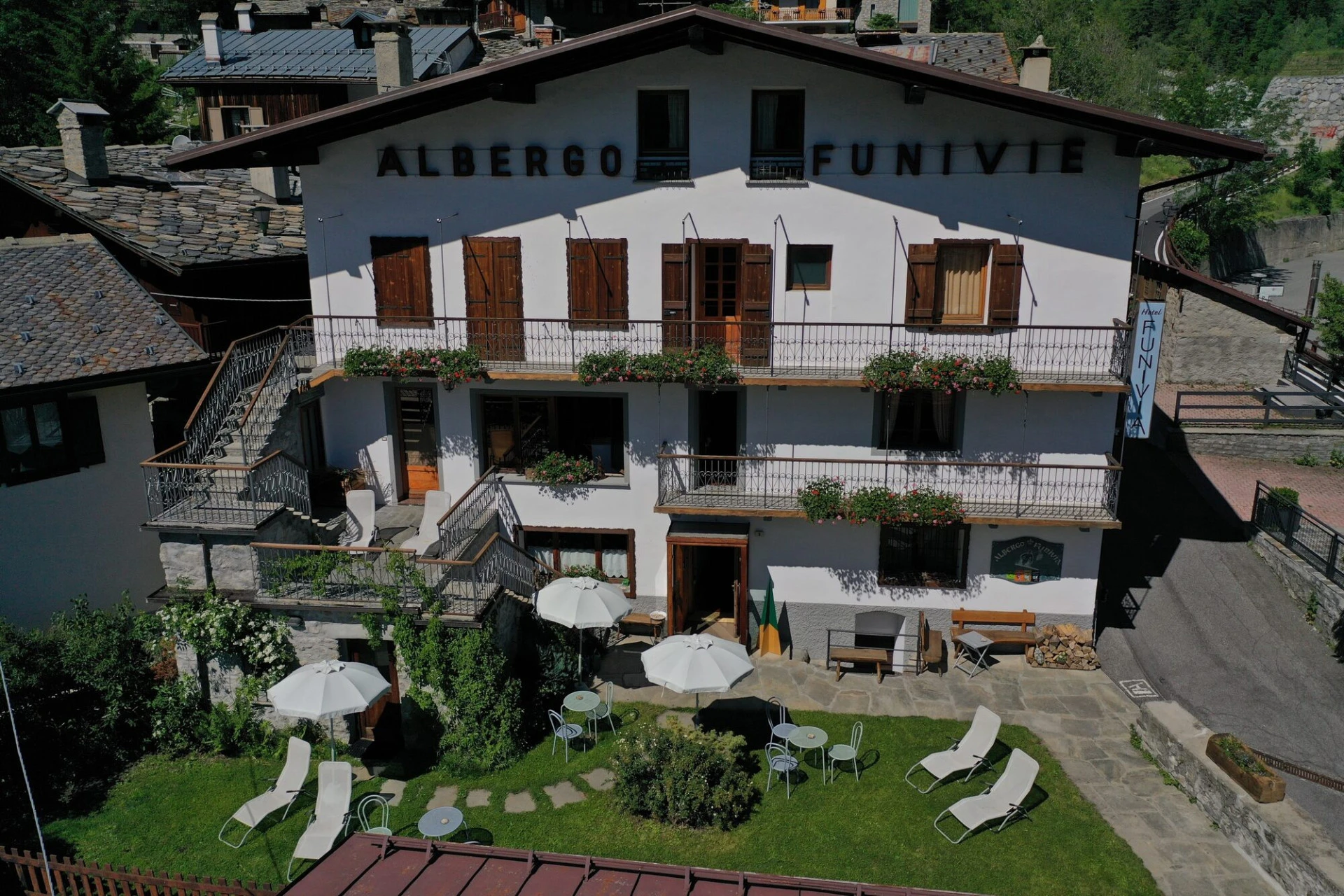Hôtel Funivia in Courmayeur, auf halber Strecke des TMB