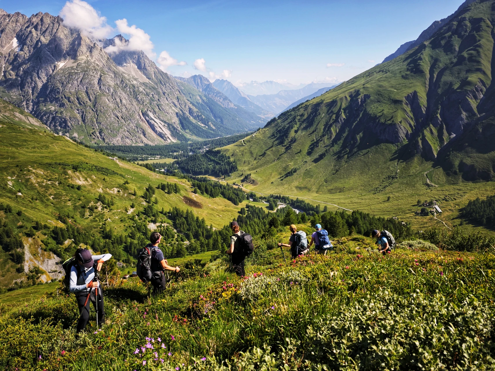 Montée au Grand Col Ferret - TMB