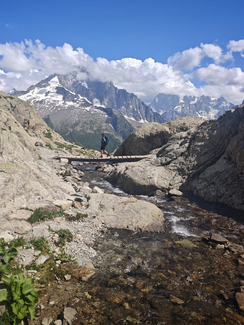 Der Steg über den Wildbach auf dem Weg zum Lac Blanc