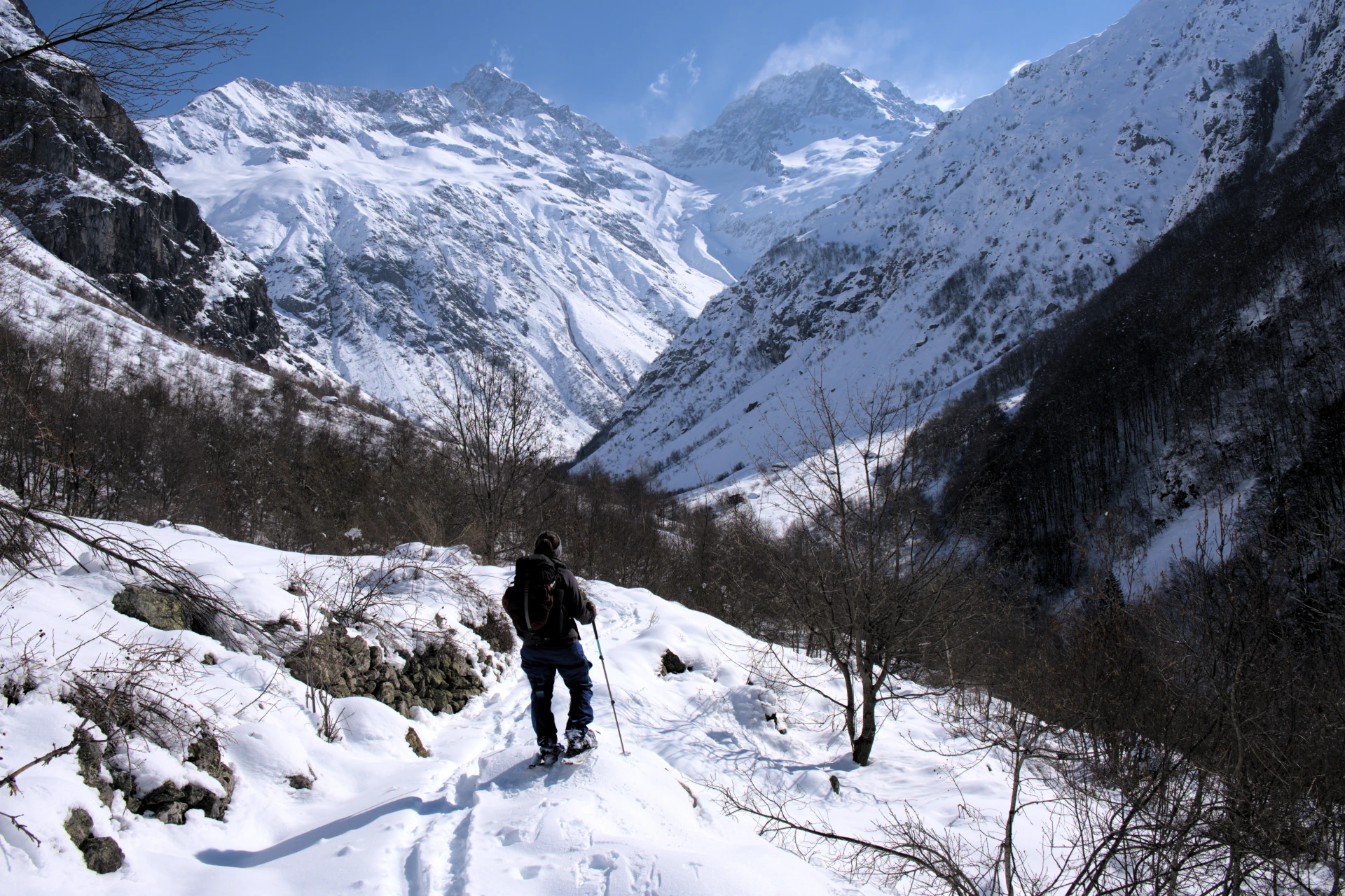 Schneischuhwandern in La Chapelle-en-Valgaudemar