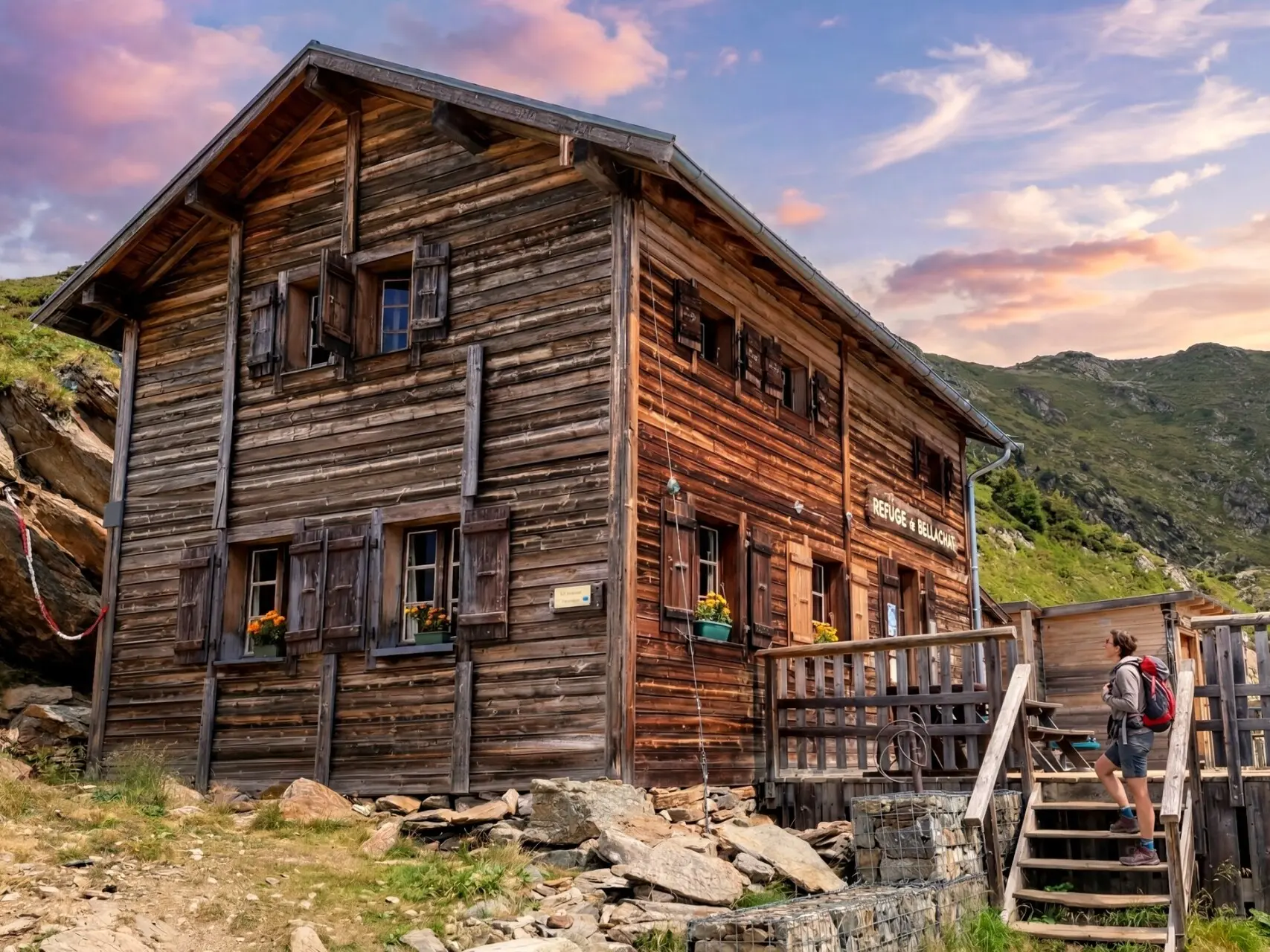 Das Refuge de Bellachat, letzte Rast in der Höhe vor dem Abstieg nach Les Houches