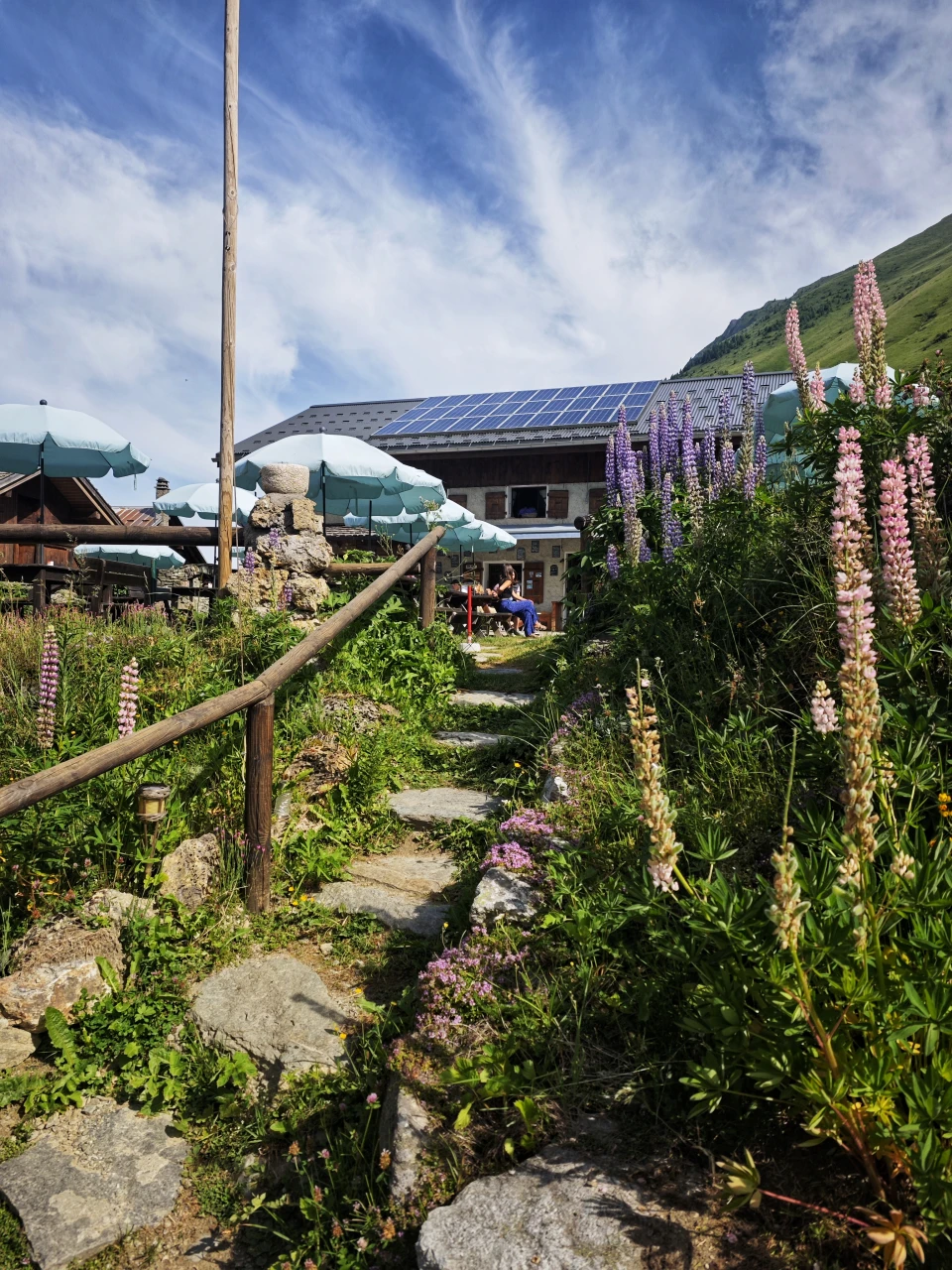 Das Refuge de Miage, auf der Seite der Varianten der ersten Etappe