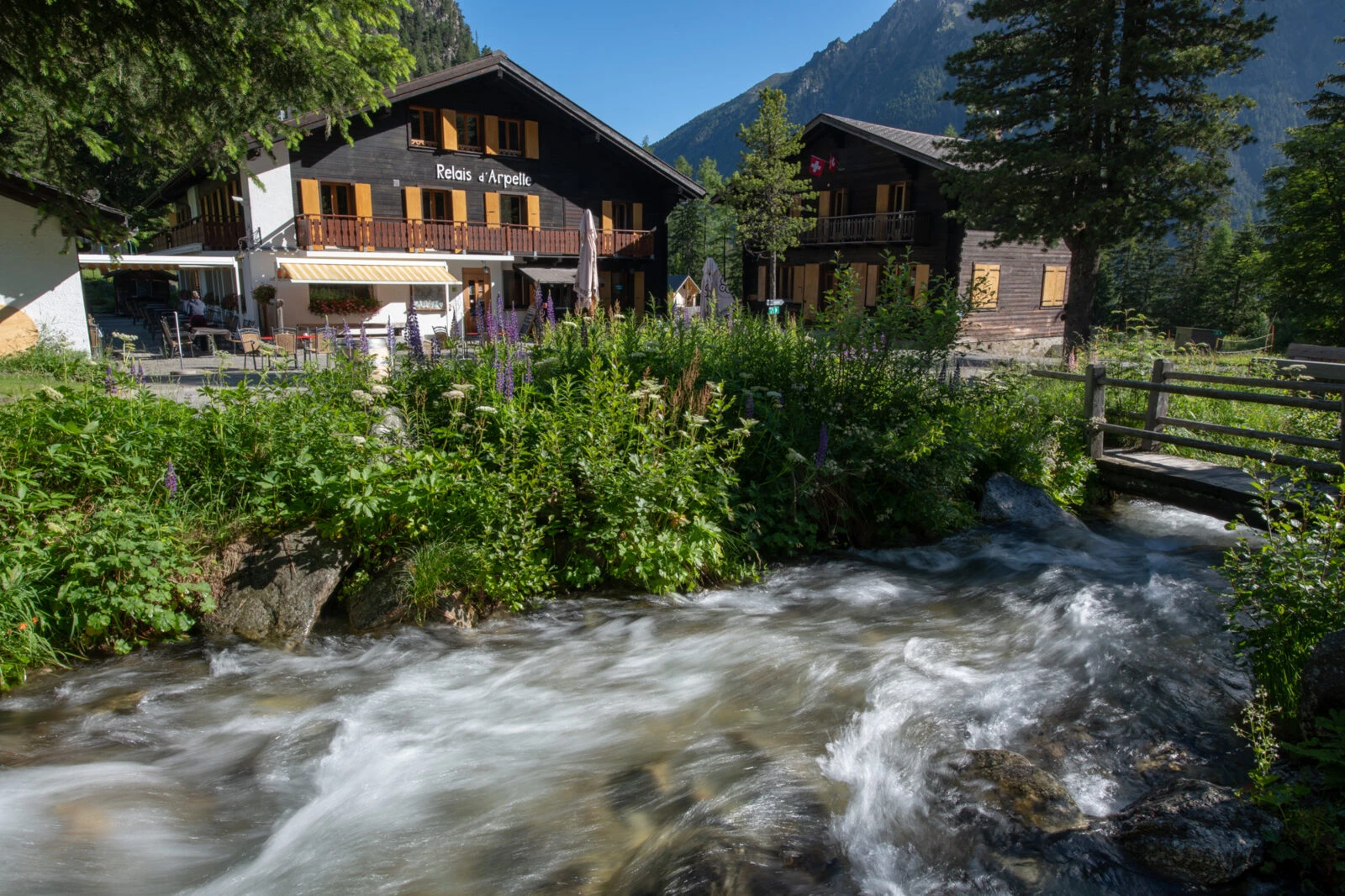 Relais d'Arpette am Fuß der Fenêtre d'Arpette