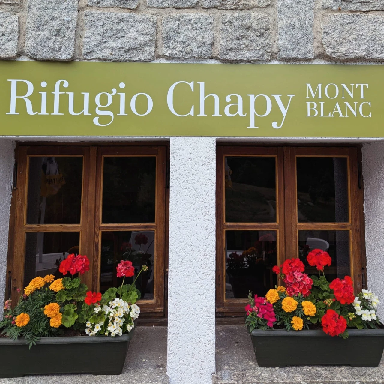 Rifugio Chapy Mont Blanc oberhalb von Courmayeur