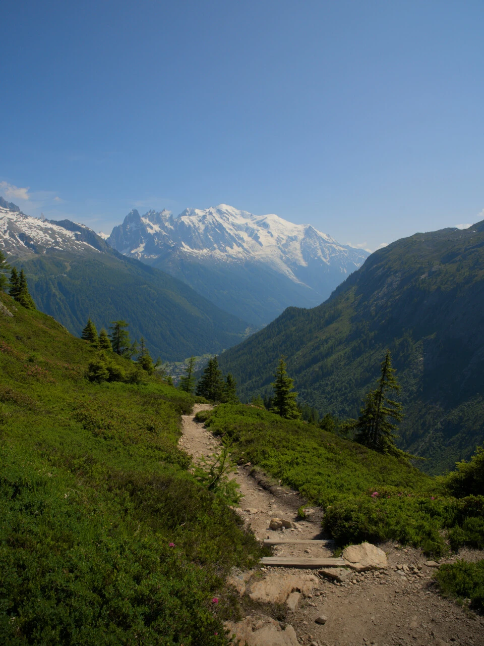 Der Balkonabstieg ins Chamonix-Tal, letzte Etappe der Tour