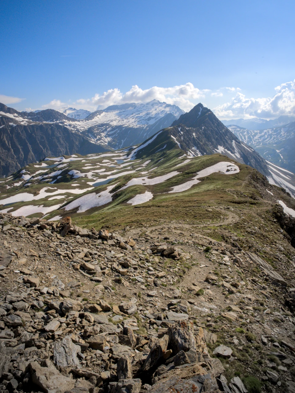 Firn auf der Variante des Mont-Fortin, oberhalb des Val Veny
